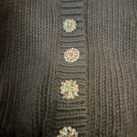 ba&sh cardigan with embellished buttons, black, size XS - Picture 7 of 8